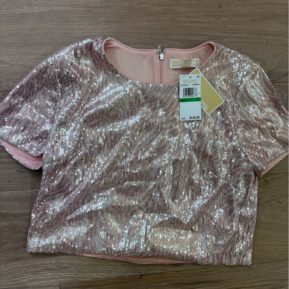 Michael Kors Pink Sequin Top